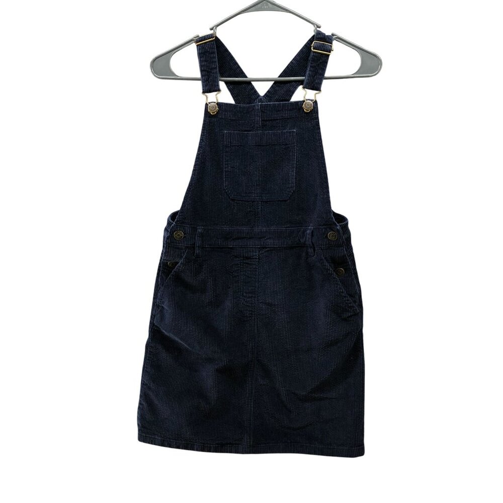 Crewcuts Girls Corduroy Overall Dress Size 10 Navy Blue